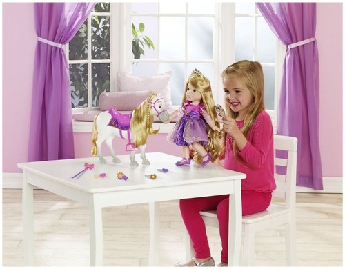 Muñeca Princesa Rapunzel De Disney Y Su Caballo Maximus!