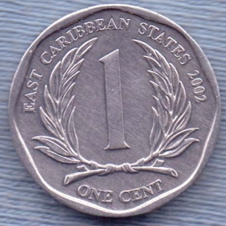Estados Caribeños Del Este Britanicos 1 Cent 2002 *