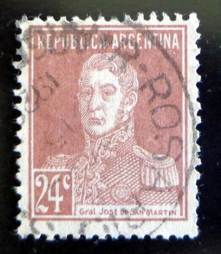 Argentina, Sello Gj 603 S Martín 24c Usado L8322