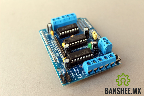 Motor Y Servo Shield 2 Puentes H Dobles L293d 74hc59 Arduino Uno Y Mega