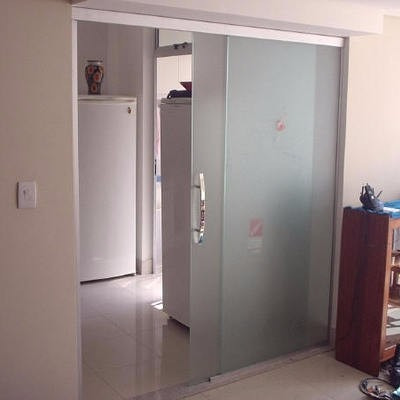 Porta Blindex 2,10 X 1,00 De Correr Vitron 8mm Incolor