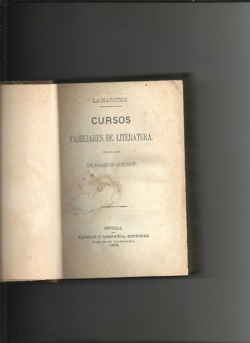 Lamartine Cursos Familiares De Literatura Joaquin Guichot