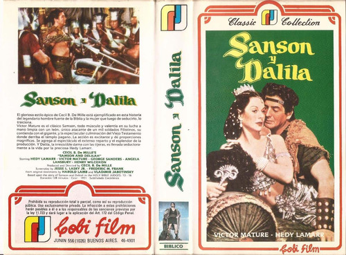Sanson Y Dalila Vhs Victor Mature Hedy Lamarr