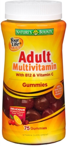 Vitaminas Para Adulto En Gomas 75 Unidades (4 Frascos)