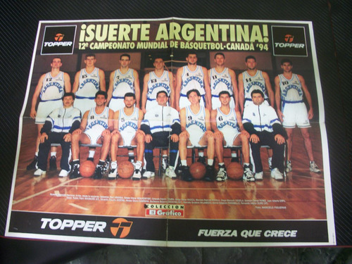 Imagen 2 de 5 de Poster De Basquet Lote De La Seleccion Argentina
