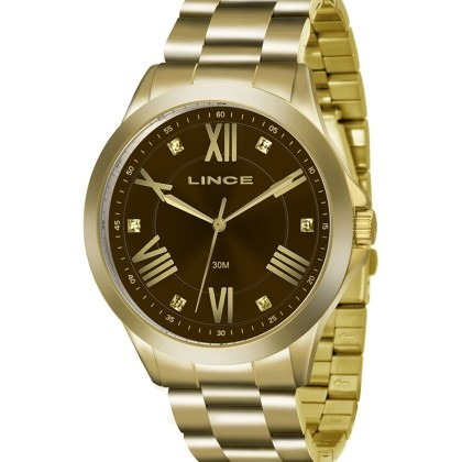 Relógio Lince Feminino Dourado Lrgj046l N3kx + Nf-e