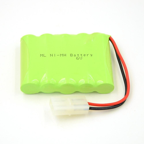 Bateria Carrinho 6v Aa 2500mah Ni-mh Com Conector Tamiya