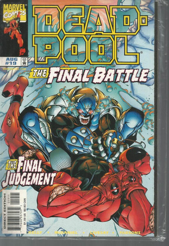 Deadpool N° 19 - Em Inglês - Editora Marvel - Formato 17 X 25,5 - Capa Mole - Bonellihq Cx446 H23