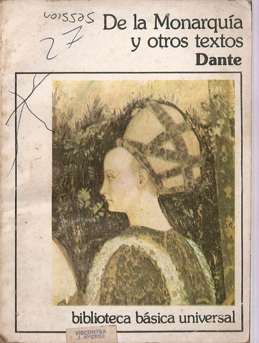 De La Monarquia Y Otros Textos - Dante - Ceal