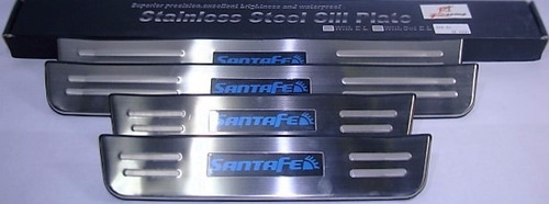 Cromado Platinas Entre Puertas Con Led Hyundai Santa Fe 2007
