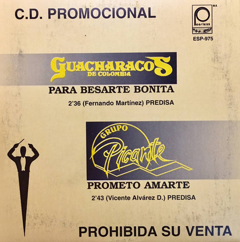 Cd Guacharacos De Colombia Grupo Picante Promo Usado