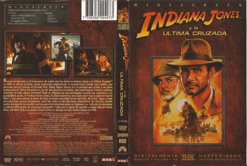 Indiana Jones Y La Ultima Cruzada Dvd Steven Spielberg