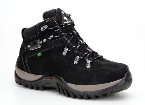 Bota Adventure Em Couro 100% Legítimo Trekking Caminhada