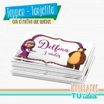 Comprar Masha Y El Oso - Tarjetita Masha Y El Oso Para Imprimir