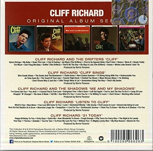 Cliff Richard- Original Album Series (2016 5cd, Envío Gratis