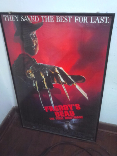 Poster Original Enmarcado Pelicula  Pesadilla Elm Street