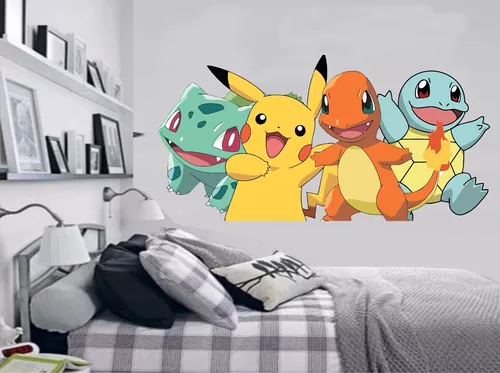 Adesivo Parede Quarto Infantil Pokemon Pikachu Anime Desenho