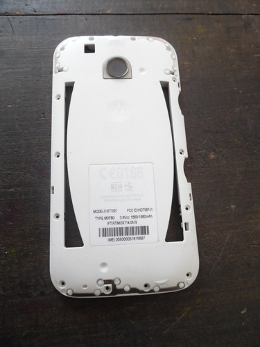 Eje Central (cascasa Inferior) Moto E 1era Gen Xt1021 Blanco