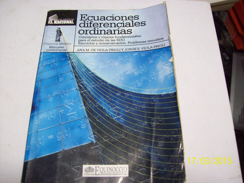 Libro:ecuaciones Diferenciales Ordinarias-ana Y Jorge Viola