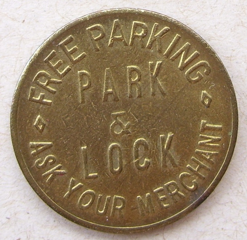 Ficha Token  Usa  Park And Lock Vintage