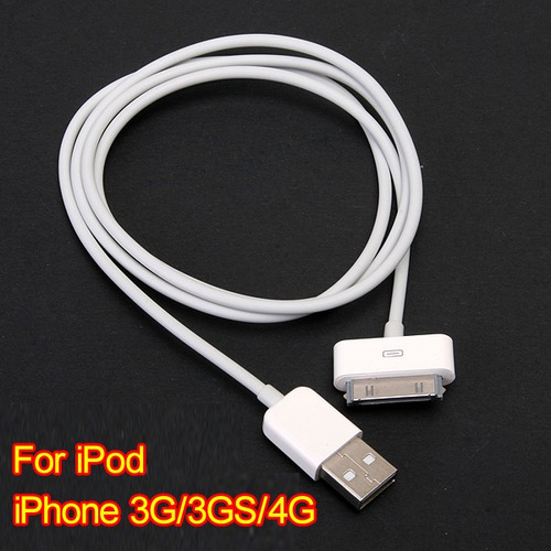 Cable Datos Compatible iPhone  2g 3g 3gs 4 4g iPad iPod 1mts