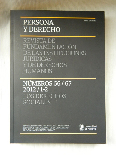 Revista Persona Y Derecho - Univ. De Navarra Nº 66/67-2012.