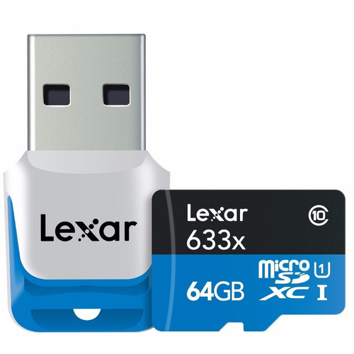 Memoria Lexar Micro Sd Xc Uhs 64gb Clase 10 95mb/s Go Pro