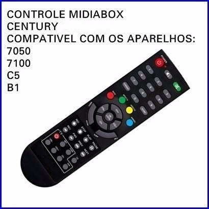 Controle Remoto Century Midia Box Similar B1 C5 7100 7050