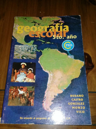 Geografia Escolar - 5to Año - Como Nuevo - D