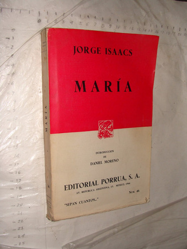 Libro Maria Jorge Isaacs, 158 Paginas , Año 1966
