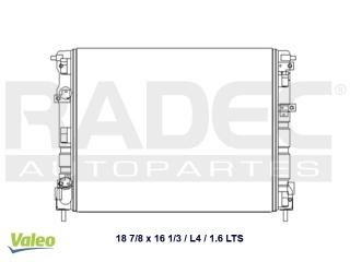 Radiador Renault Clio 2000-2001-2002-2003 L4 1.6lts Estandar