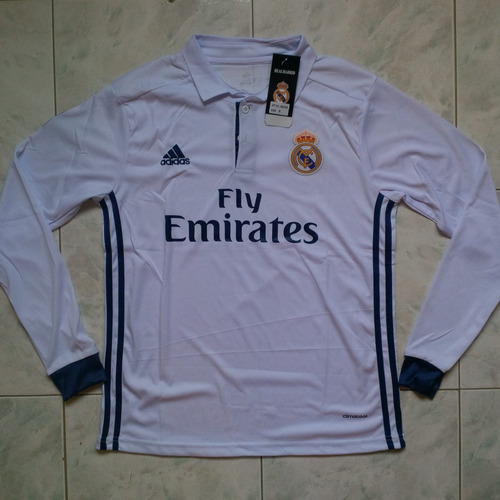 Franela Manga Larga Real Madrid Local 2016-2017 Adultos