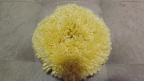 Boina De Lã Mista Amarela Espuma Preta 125mm 5/8 5 Polegadas