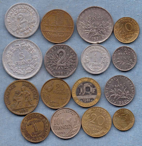 Francia 1922 - 1998 * 16 Monedas * Oferta!!!