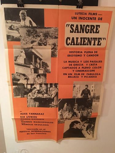 Afiche De Cine Original - Sangre Caliente