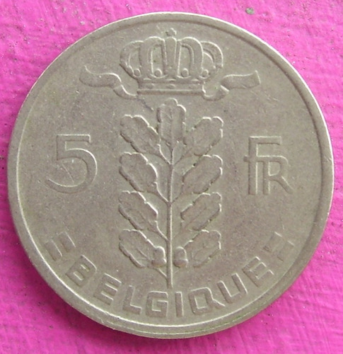 Moneda Belgica 5 Francos 1948 Fecha Especial Escasa