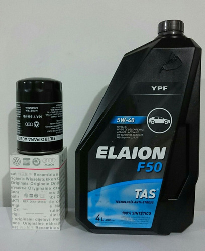 Kit Filtro Aceite + Elaion F50 Sintetico 4l Bora 