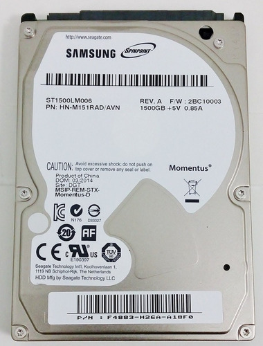 Hd Notebook 1,5tb 2.5 Sata Samsung Seagate Ps4/mac