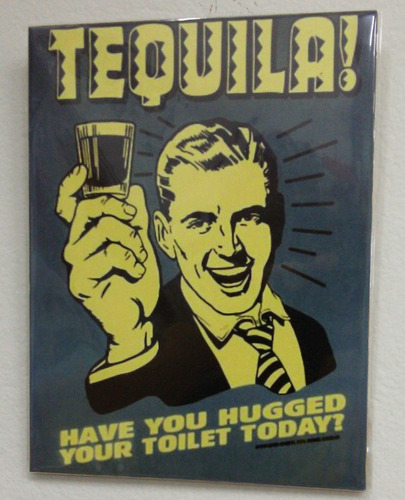 Quadro Placa Madeira Frases De Bar Anos 50 60 70 - Tequila