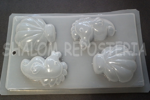 Imagen 2 de 5 de * Molde Mediano Gelatinas Jabon Caballitos Y Conchas *