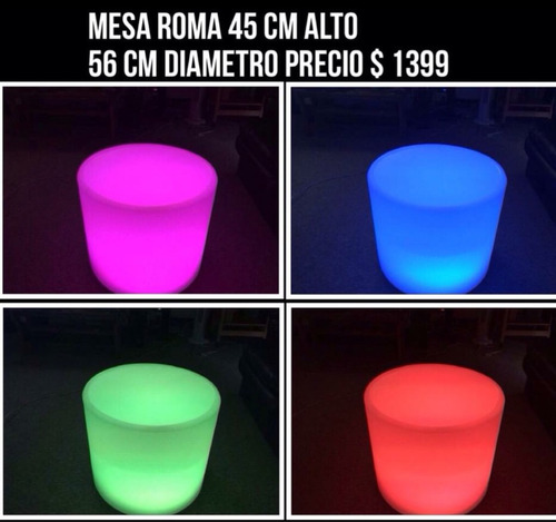 Mesa Iluminada Para Bar O Antro Salas Lounge