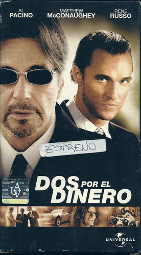 Dos Por El Dinero Al Pacino Rene Russo Jeremy Piven Vhs 