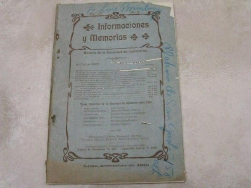 Mercurio Peruano:  Boletin Ingenieria 9-1910 L25 Ig8rn