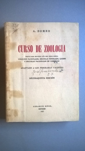 Curso De Zoología - Dembo