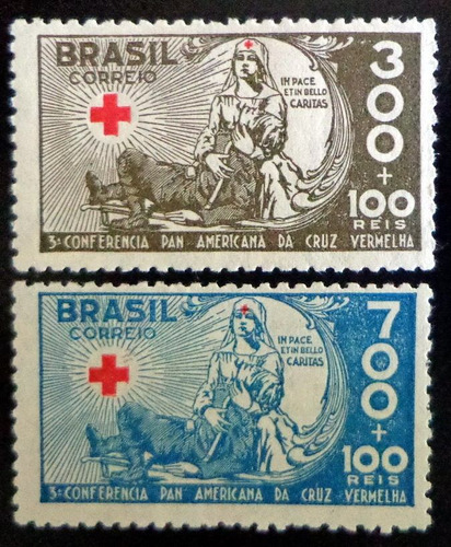 Brasil, Serie Yv. 289-90 Cruz Roja 1935 Nueva L7156
