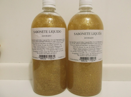 Sabonete Liquido Com Glitter 1 Litro Varias Cores E Aromas