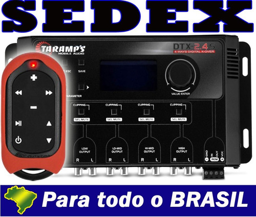 Crossover Taramps Dtx 2.4s Digital 4 Vias Lcd + Controle