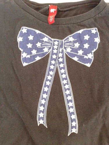 Remera Manga Larga Talle 12 Con Moño