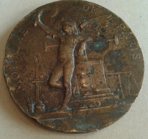 Medalla Bronce Monnaie De Paris 1900