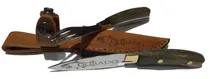 Comprar Juego Cuchillo Tenedor Logo Dorado 17cm + Vaina De Cuero